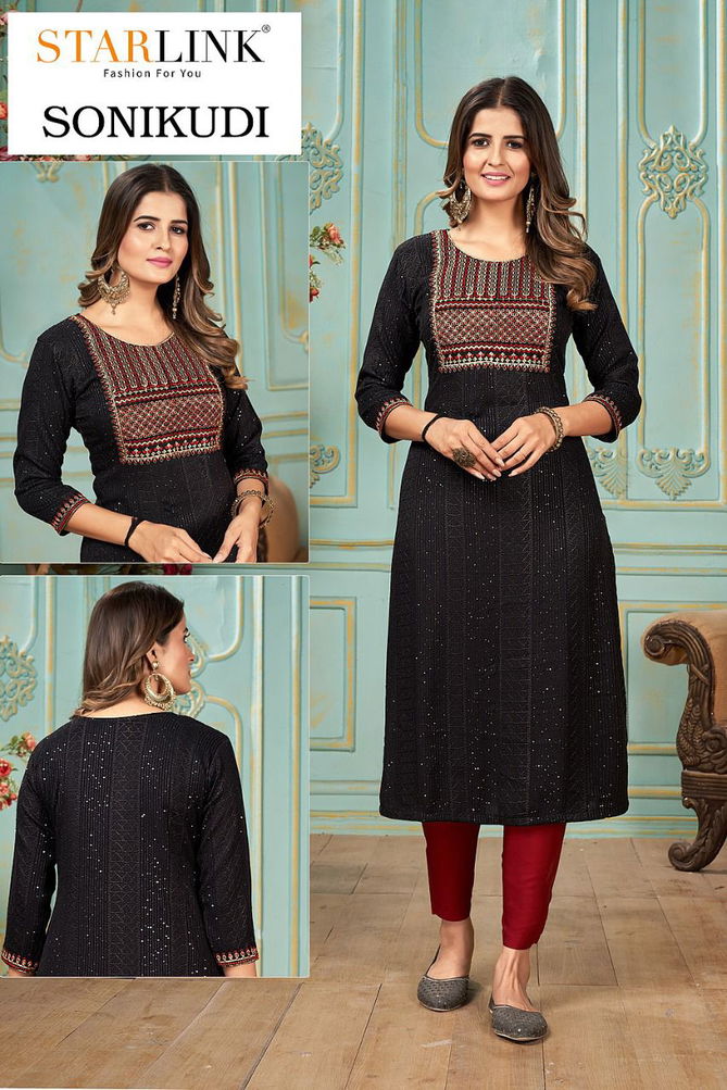 Starlink Soni Kudi Fancy Designer Ethnic Wear Rayon Latest Kurti Collection